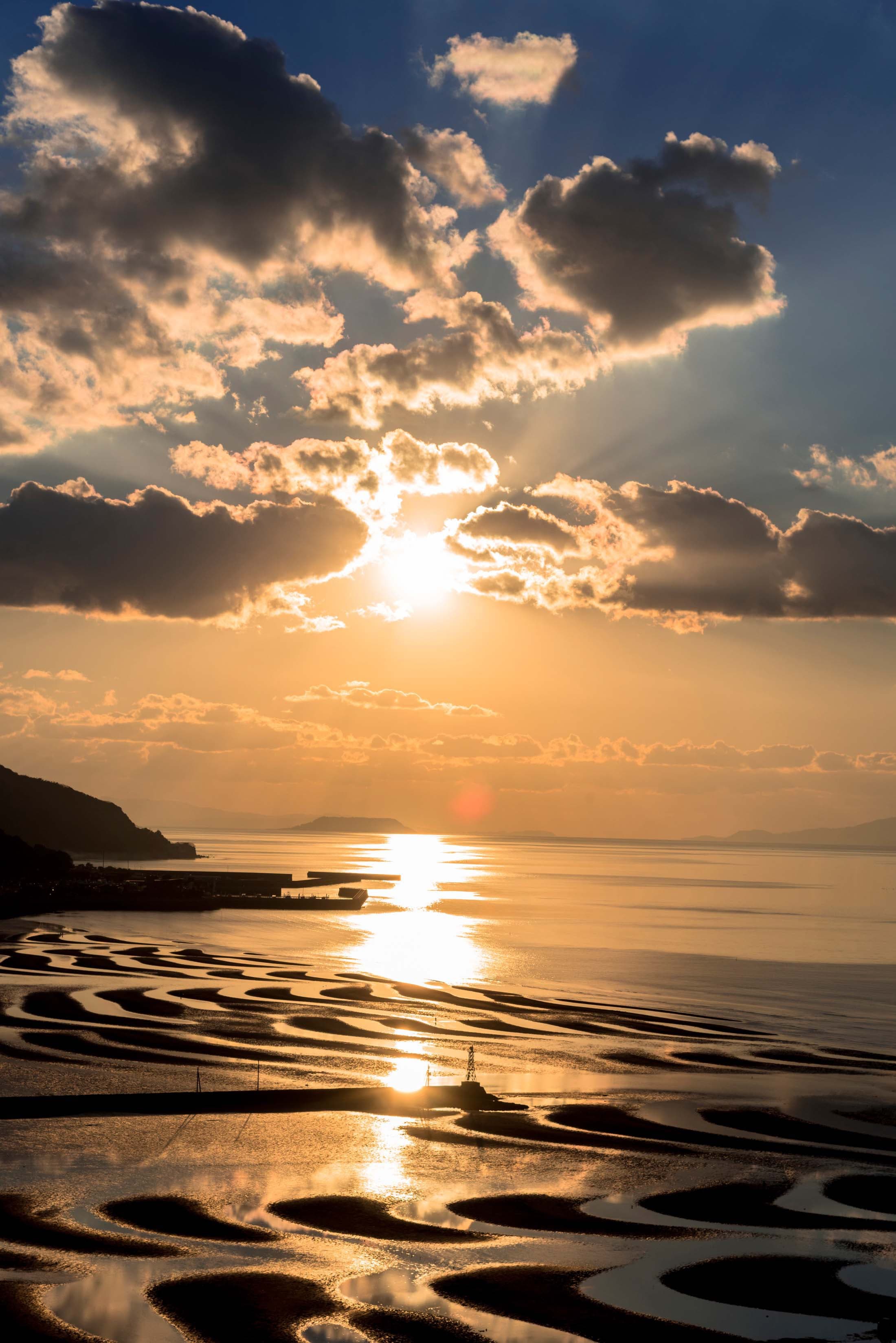 夕日の有明海