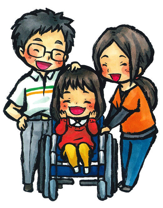 ハート工夢店・車いすイラスト